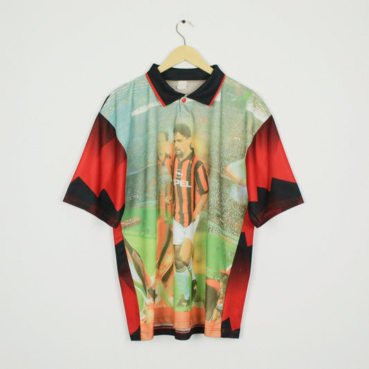 90s Roberto Baggio AC Milan Bootleg Shirt L