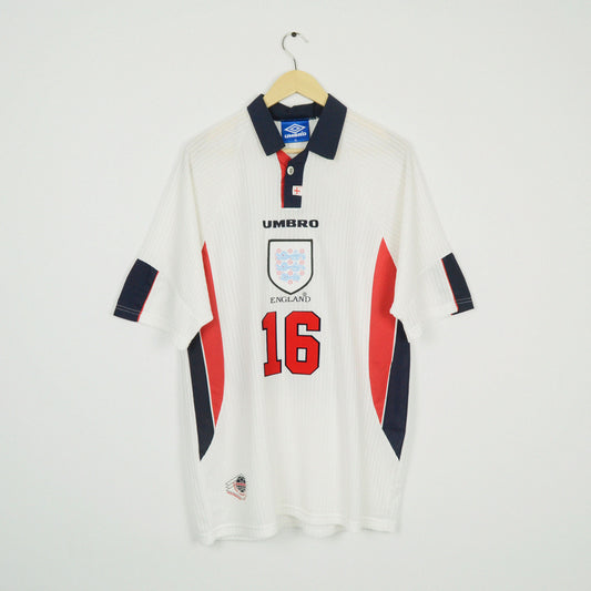 1997-98 Umbro England Home Shirt Scholes 16 XL