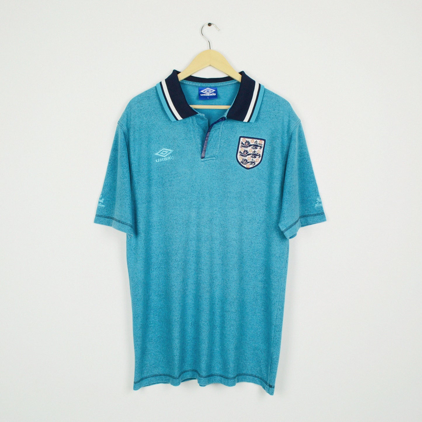 90s Umbro England Polo Shirt L