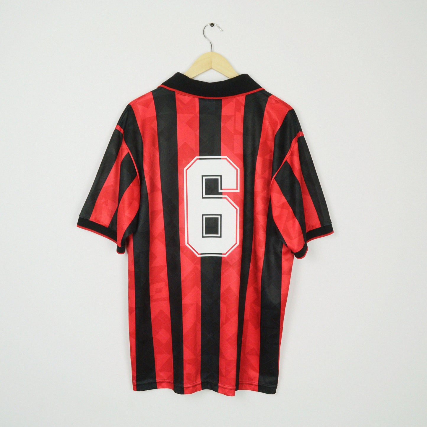 1994-95 Lotto AC Milan Player Issue Home Shirt Baresi 6 XL