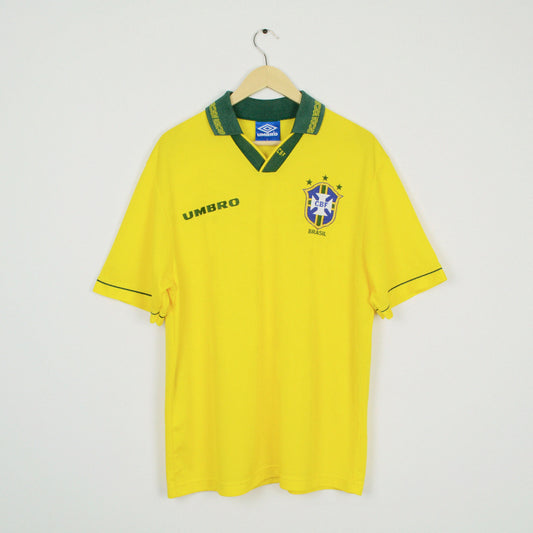 Maillot foot retro et vintage - Bresil domicile 1994 – Le Maillot Maillot foot retro et vintage - Bresil domicile 1994 – Le Maillot
