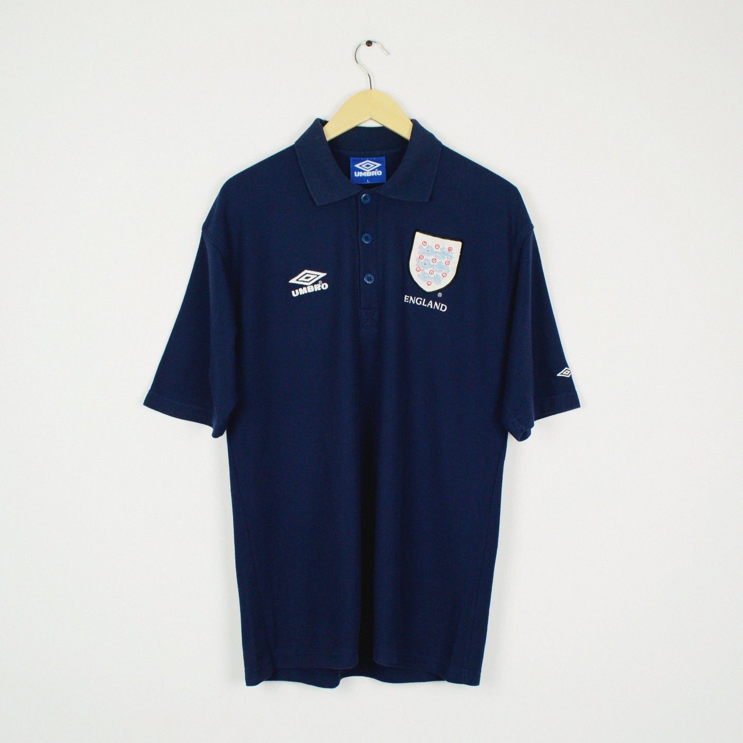 1995-97 Umbro England Polo Shirt L