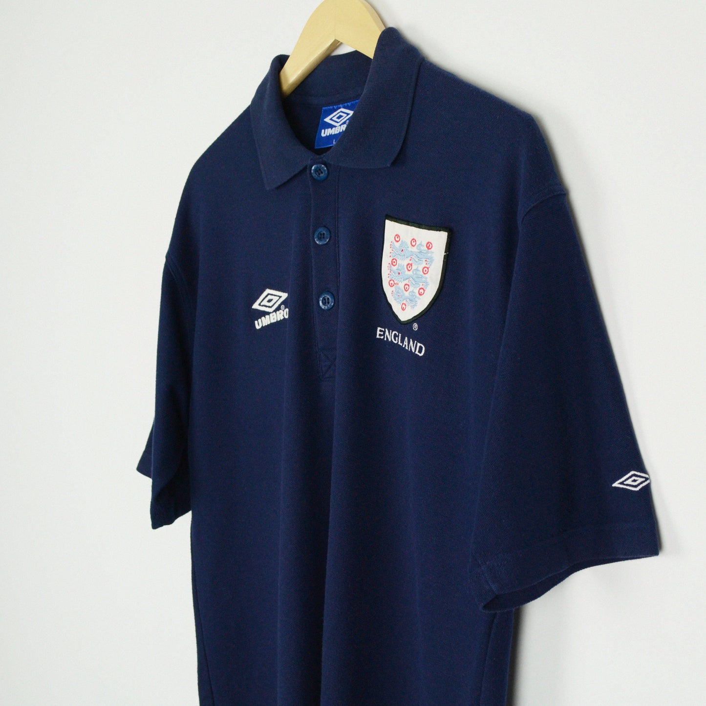 1995-97 Umbro England Polo Shirt L