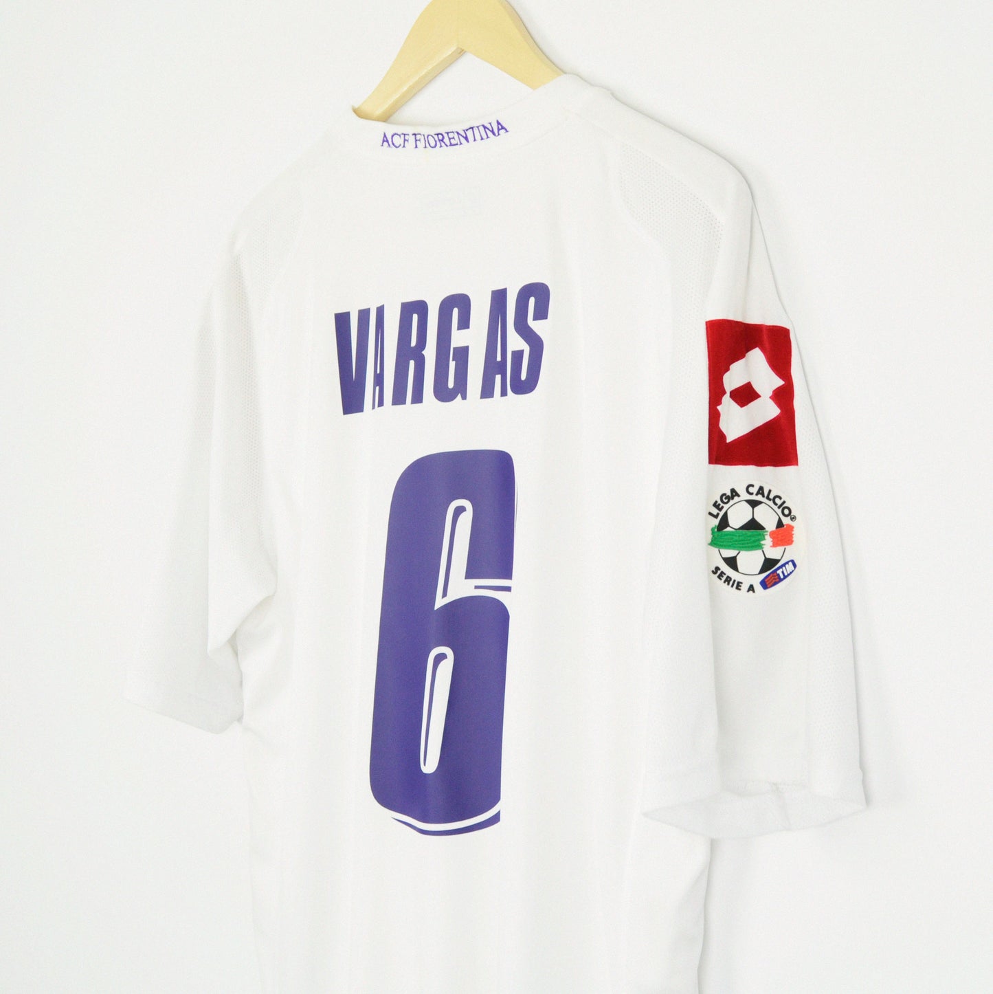 2008-09 Lotto Fiorentina Match Worn Away Shirt Vargas 6 XL