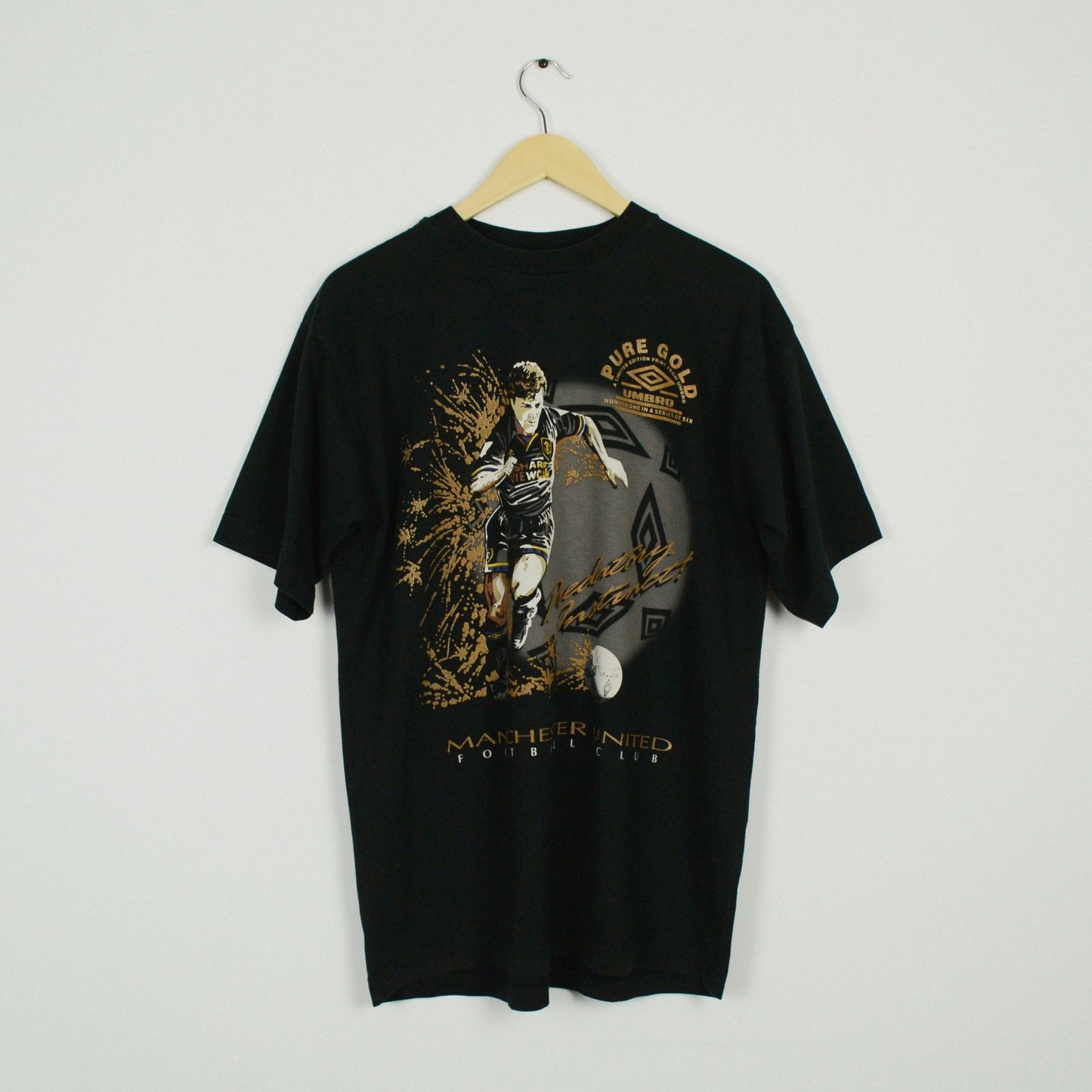 1994-96 Umbro Manchester United Mark Hughes T-Shirt L
