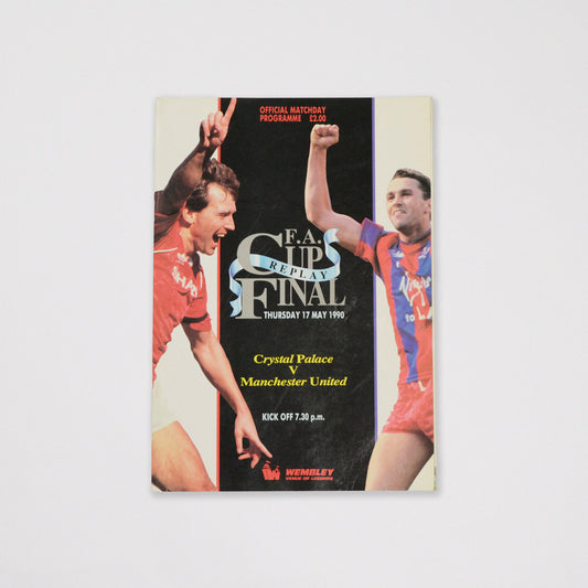 1990 FA Cup Final Replay Crystal Palace vs Manchester United Programme