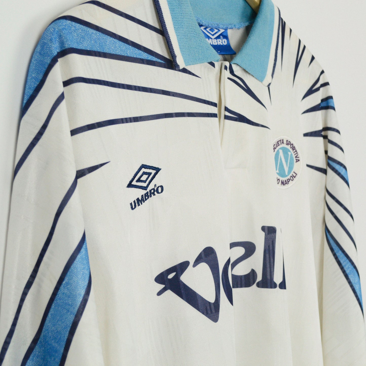 1991-93 Umbro Napoli Match Worn Away Shirt L