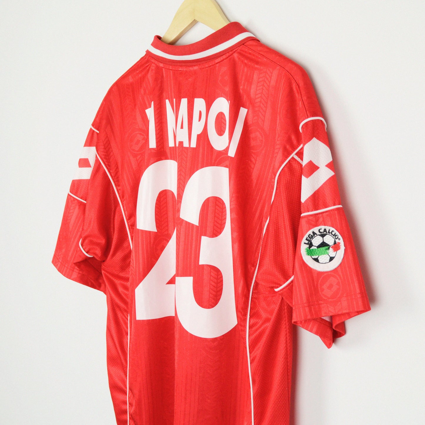 1999-00 Lotto Piacenza Match Worn Home Shirt Di Napoli 23 L