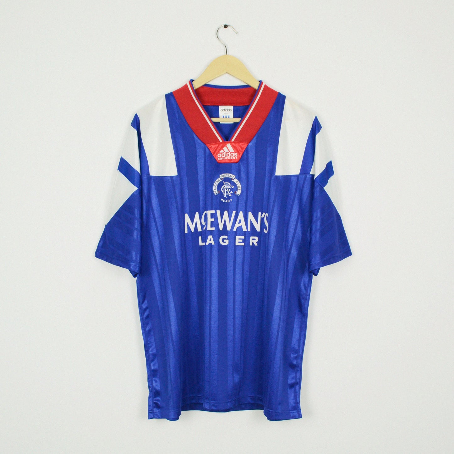 1992-94 Adidas Rangers Home Shirt L