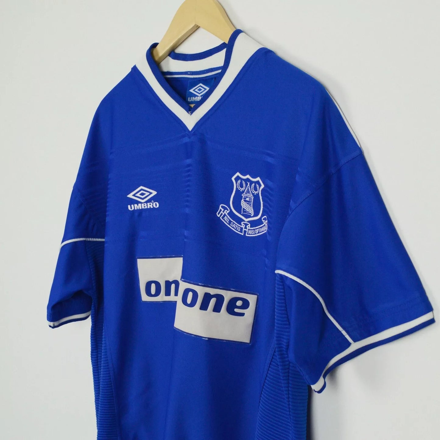 1999-00 Umbro Everton Home Shirt Jeffers 17 L