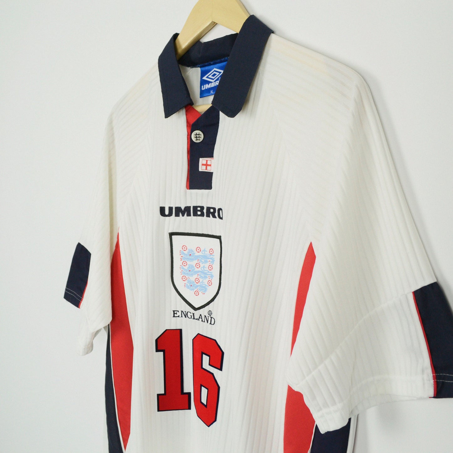 1997-98 Umbro England Home Shirt Scholes 16 XL